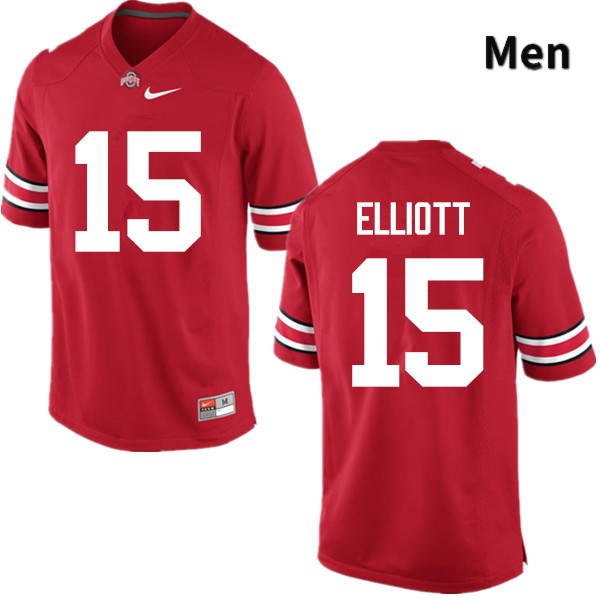 Ohio State Buckeyes Ezekiel Elliott Men's #15 Red Game Stitched College Football Jersey